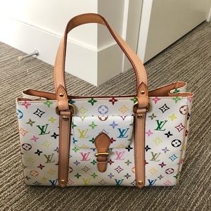 EUC Louis Vuitton Aurelia White Multicolor